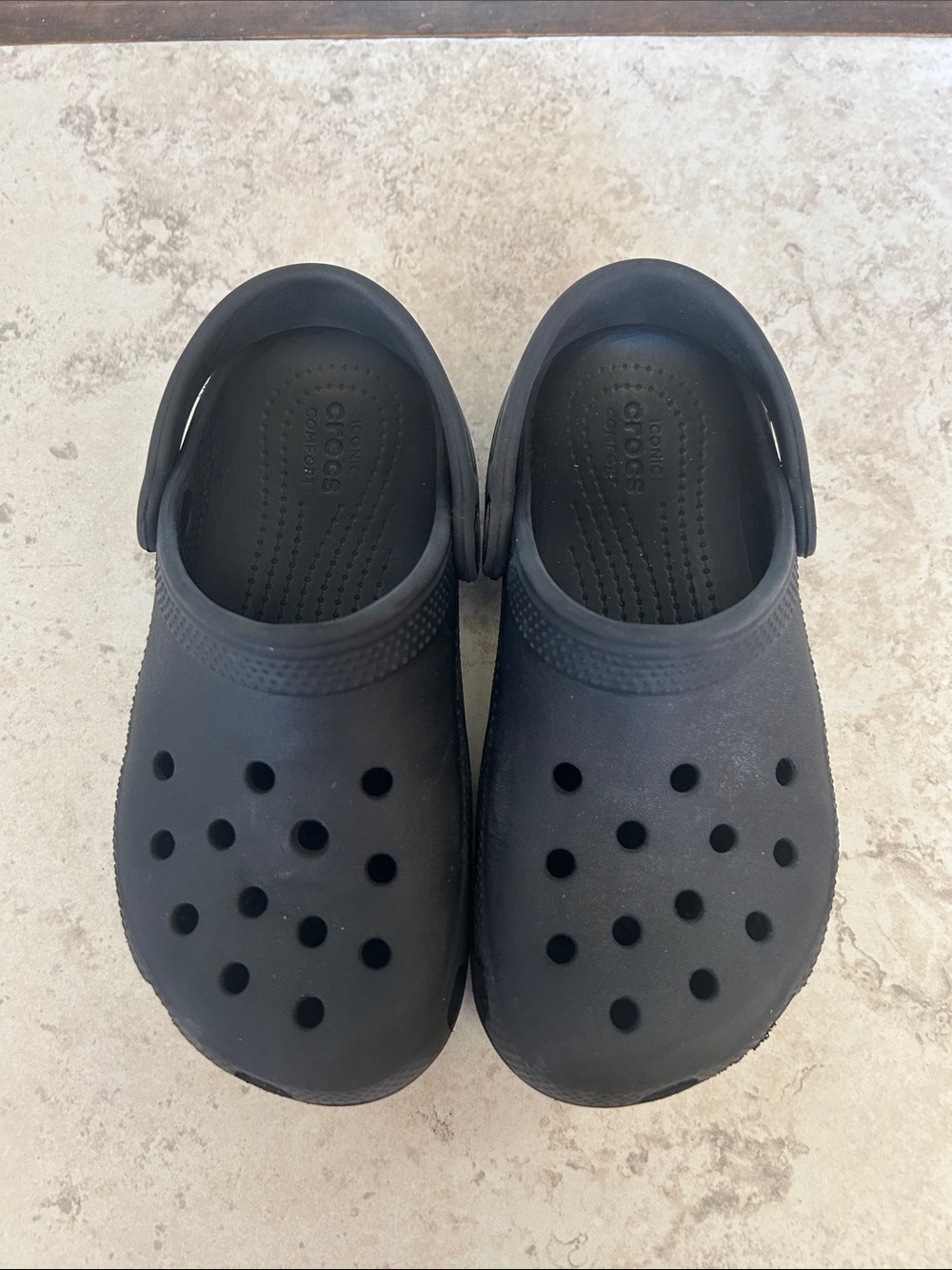 CROCS Kids' Black Classic Clog Sandals